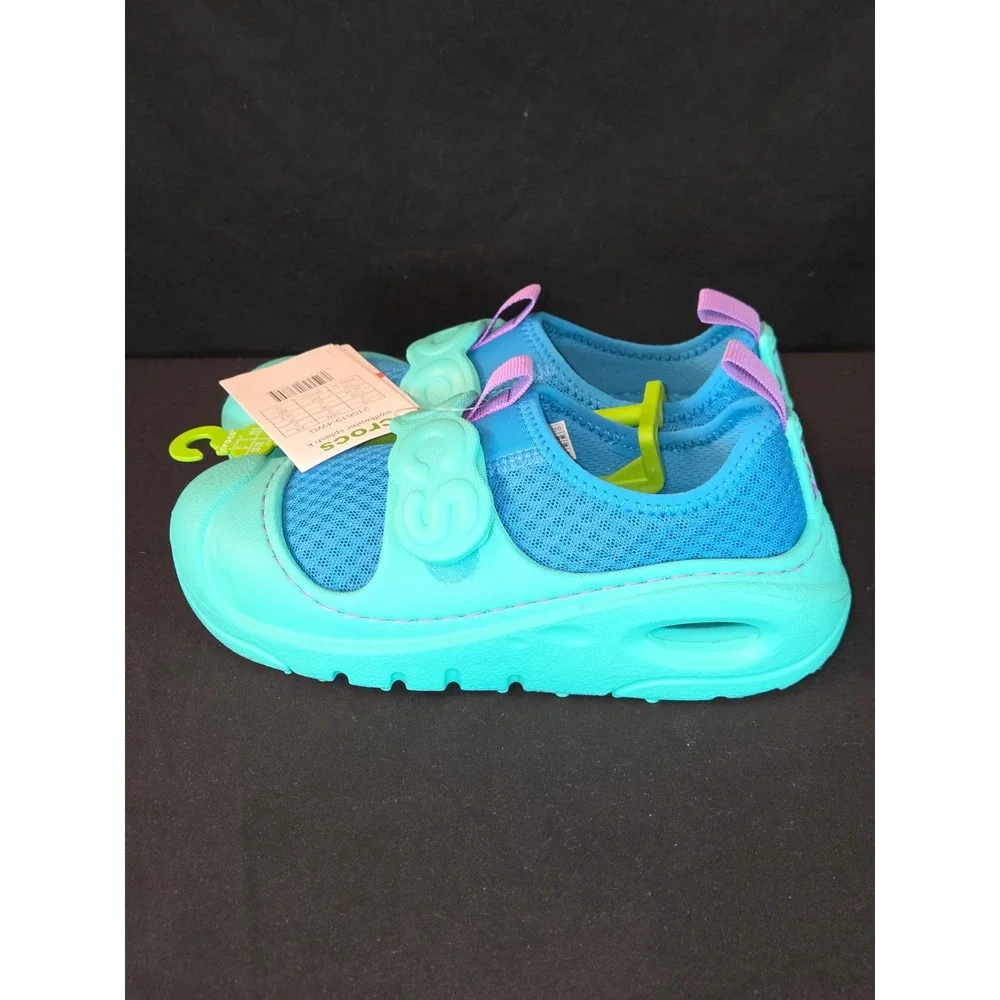 Crocs Swiftwater Splash K Water‎ Shoes Aqua Blue Purple Kids Size J1 New